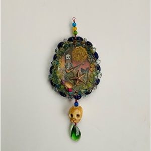 💀🧜🏻‍♀️La Sirena Day of the Dead Dia De Los Muertos Skull Wall Decor 🧜🏻‍♀️💀